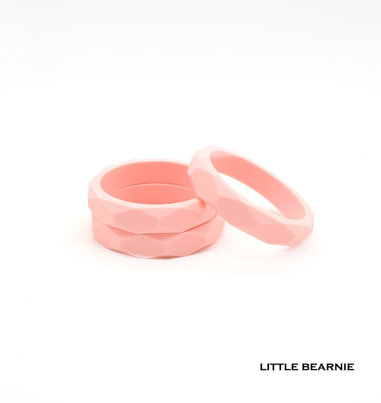 Stylish Teething Bangle - Pastel Pink - Little Bearnie 