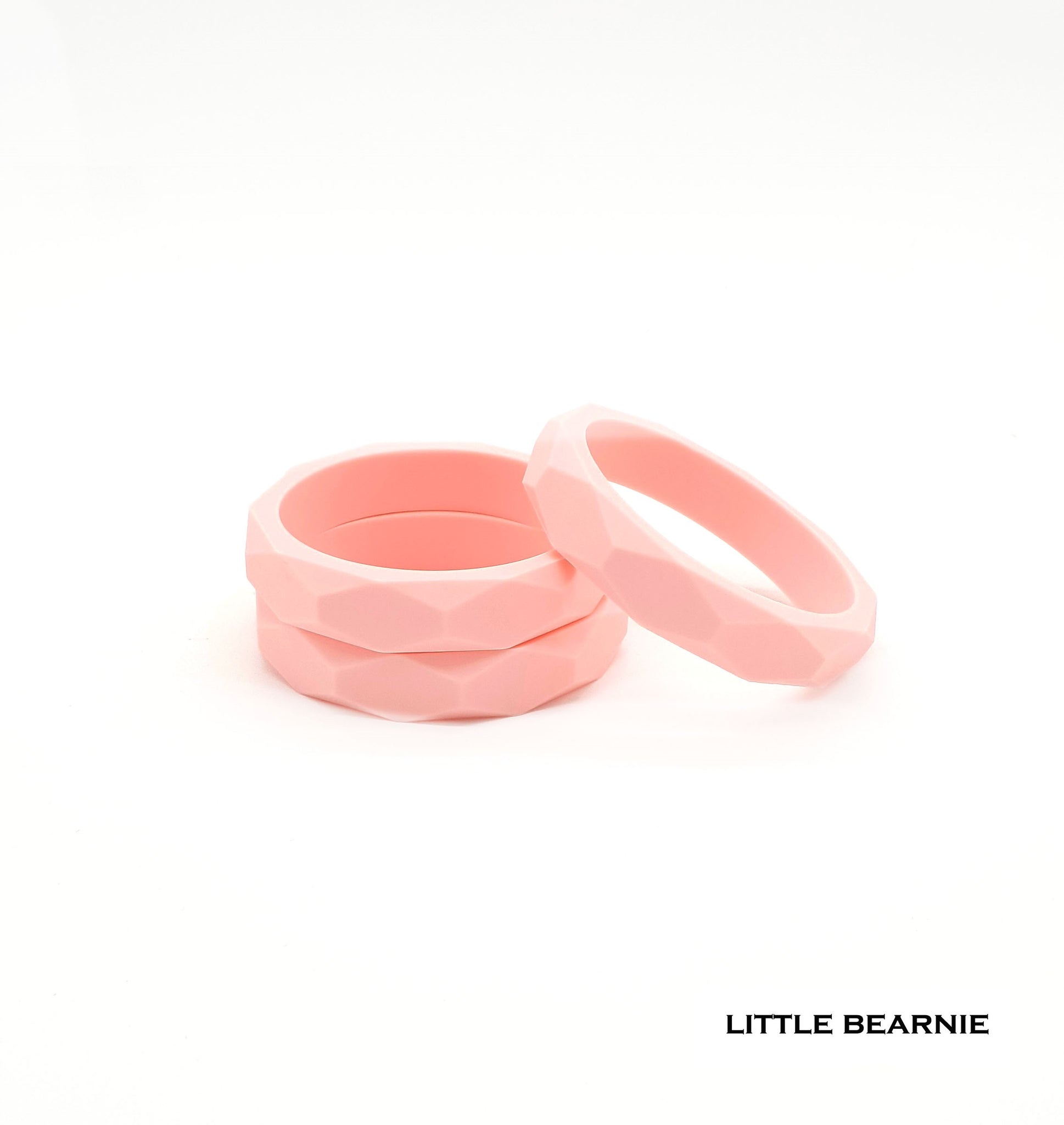 Stylish Teething Bangle - Pastel Pink - Little Bearnie 
