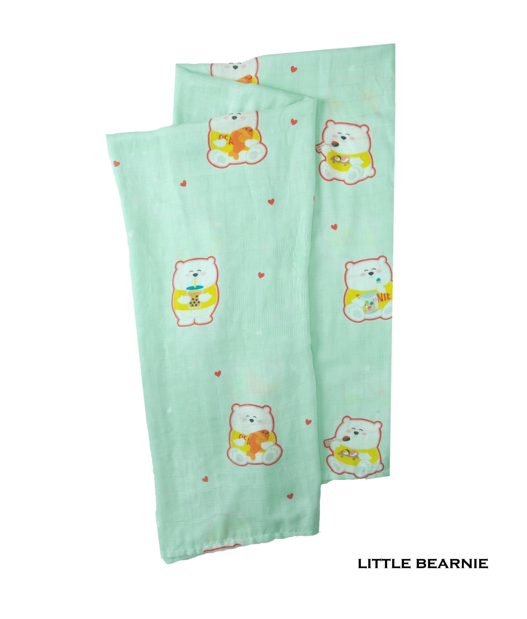 Swaddle / Baby Blanket - Beary Bearnie (Mint)