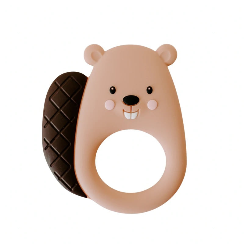 Modern Baby Teether - Beaver - Little Bearnie 