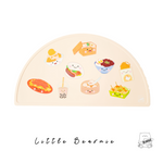 Silicone Placemat - Taiwan Foodies (Peach Puff) - Little Bearnie 