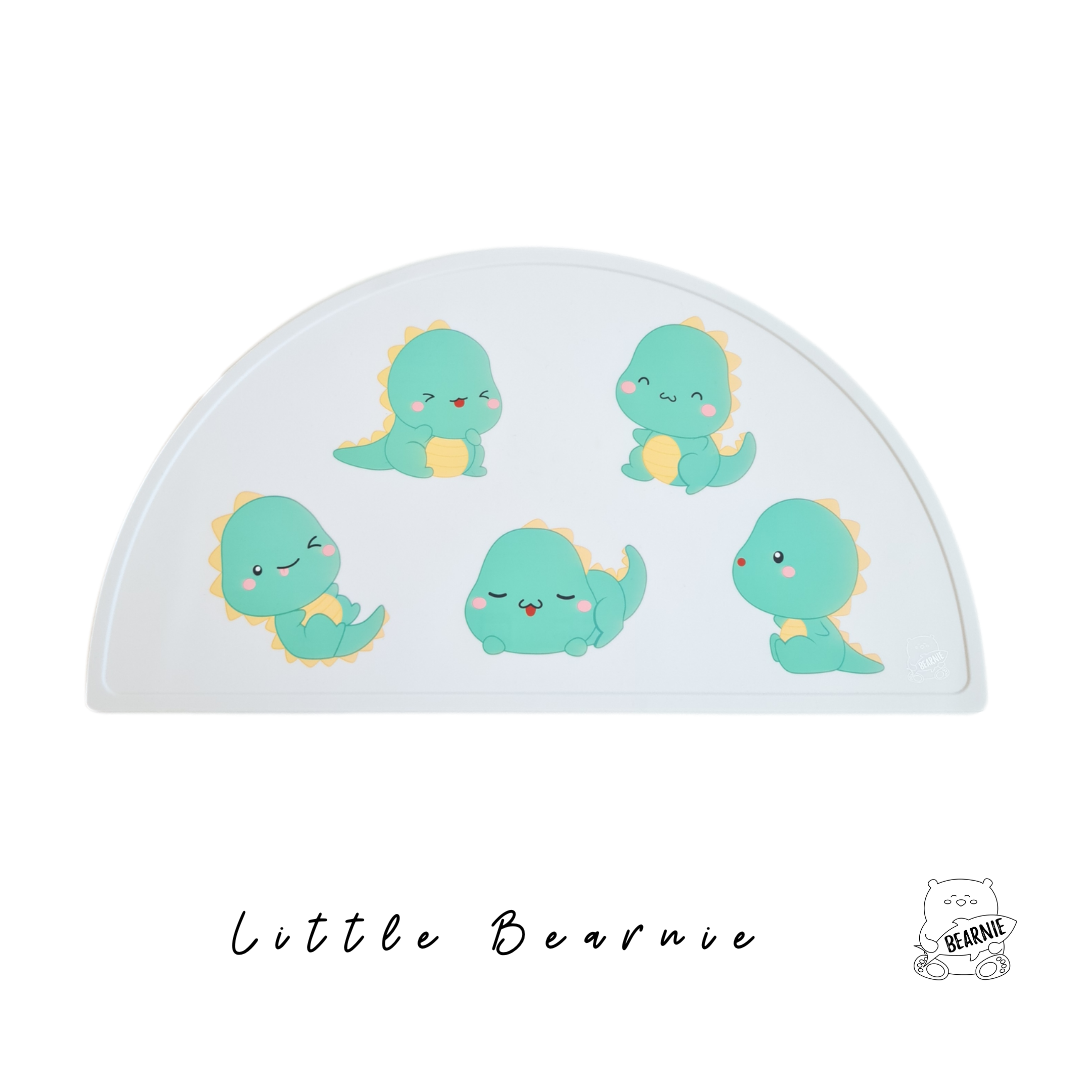 Silicone Placemat - T-Rex Dino (Grey)