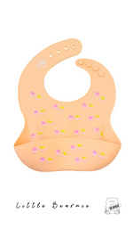 Silicone Bib - Gem Biscuit (Apricot) - Little Bearnie 