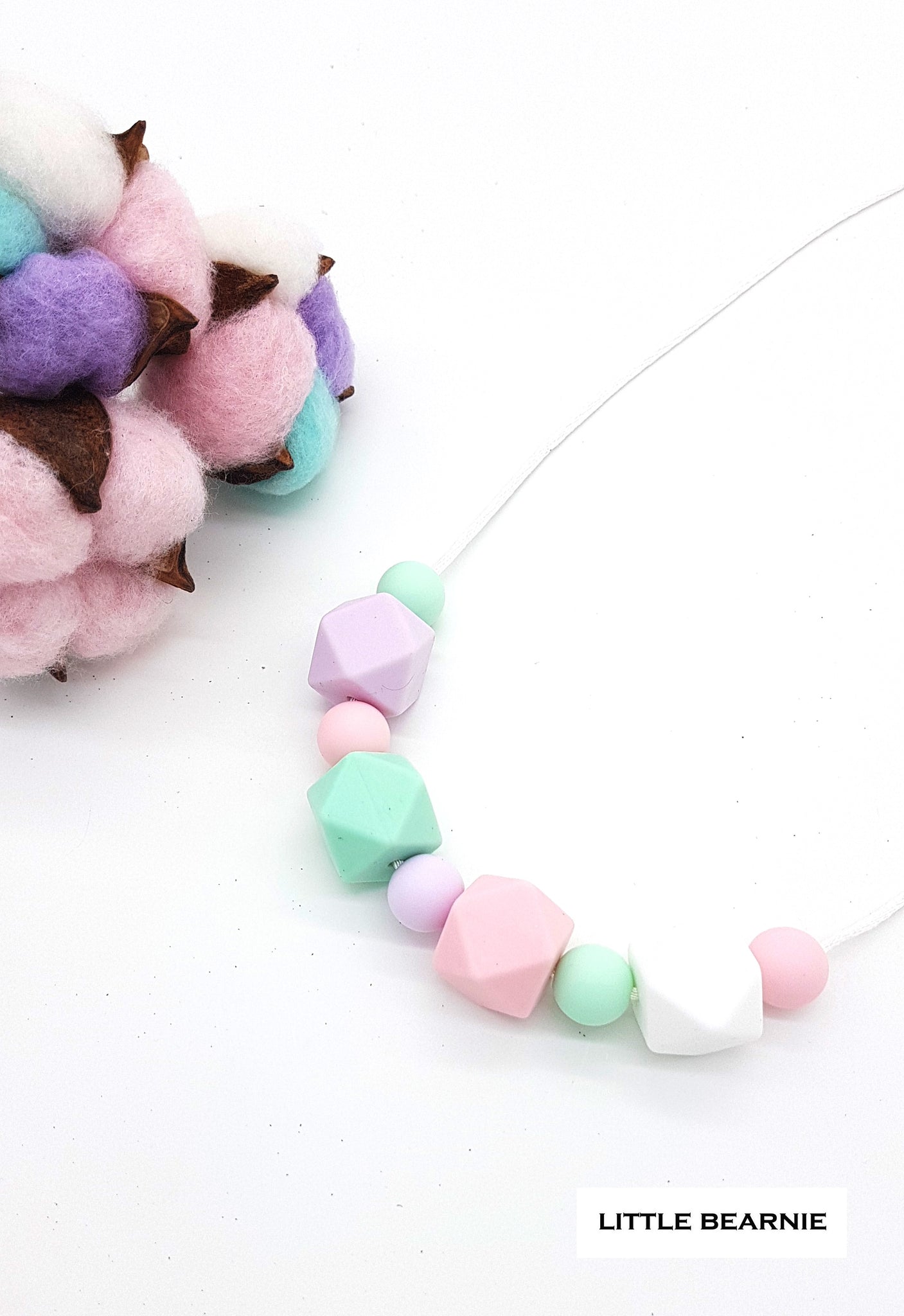 Handmade Beads Necklace  - Love for Pastels - Little Bearnie 