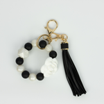 Silicone Bead Keychain - Monochrome - Little Bearnie 