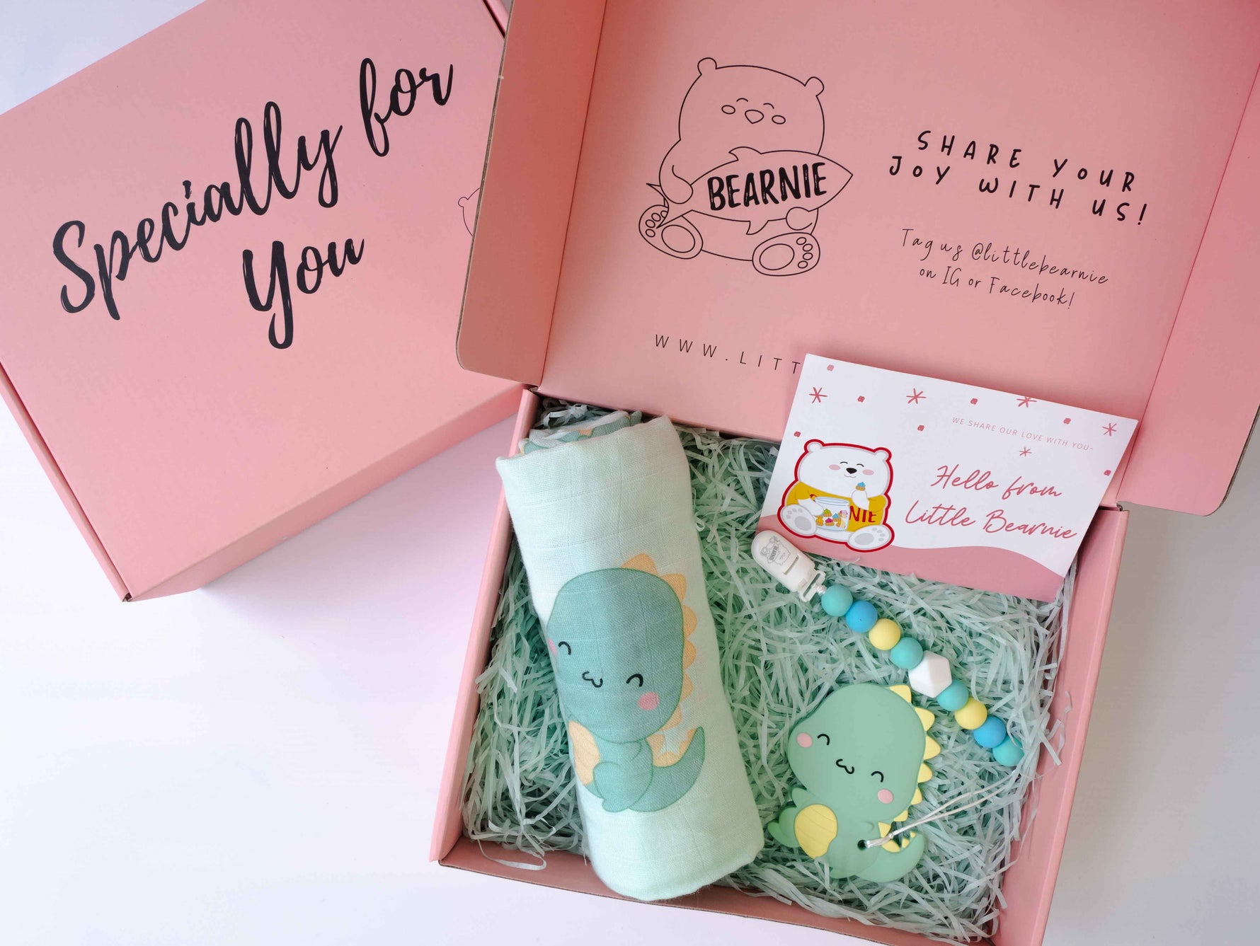 Baby Signature Gift Set (T-Rex Dino Series) - Little Bearnie 