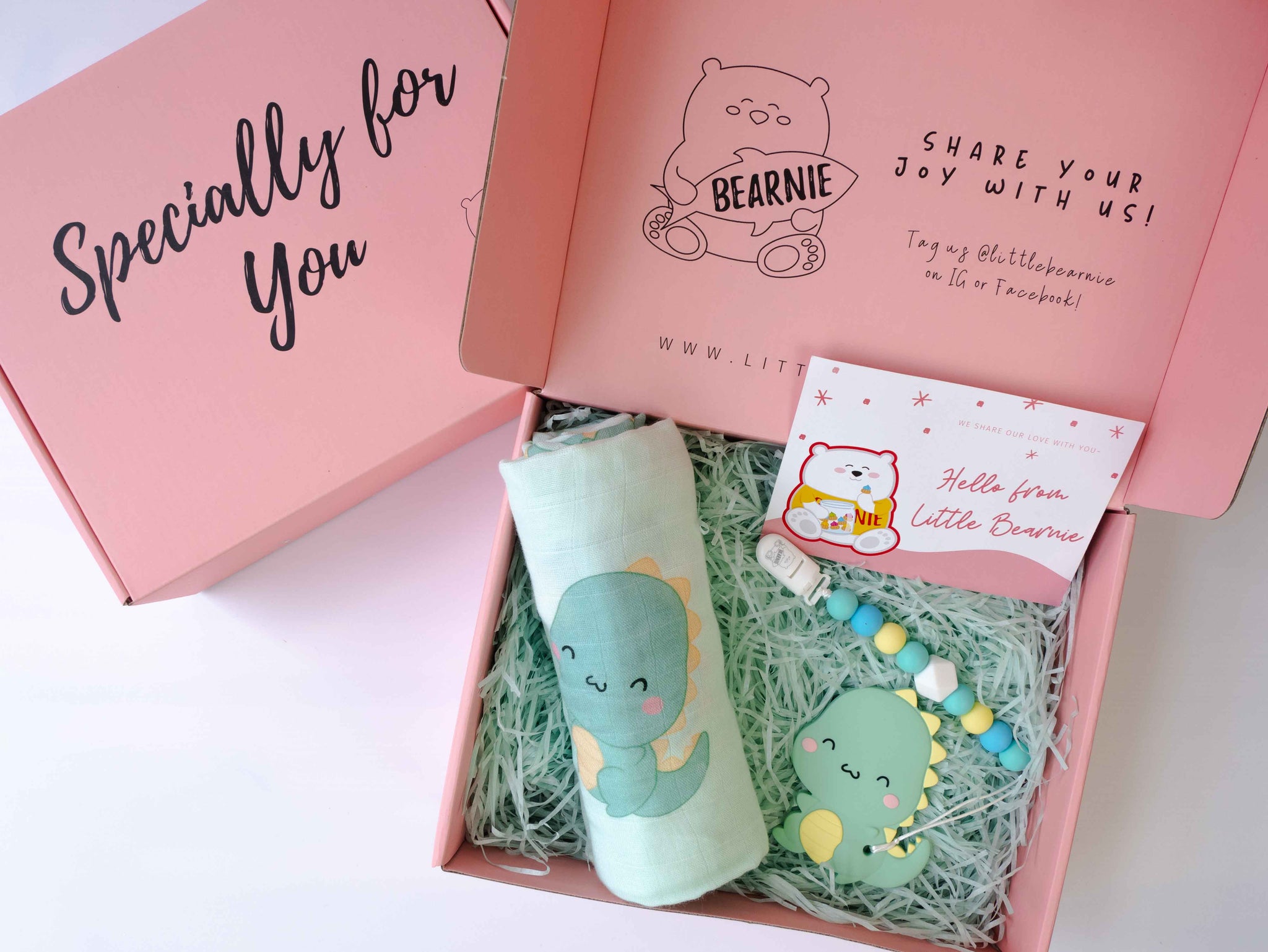 Baby Signature Gift Set (T-Rex Dino Series) - Little Bearnie 