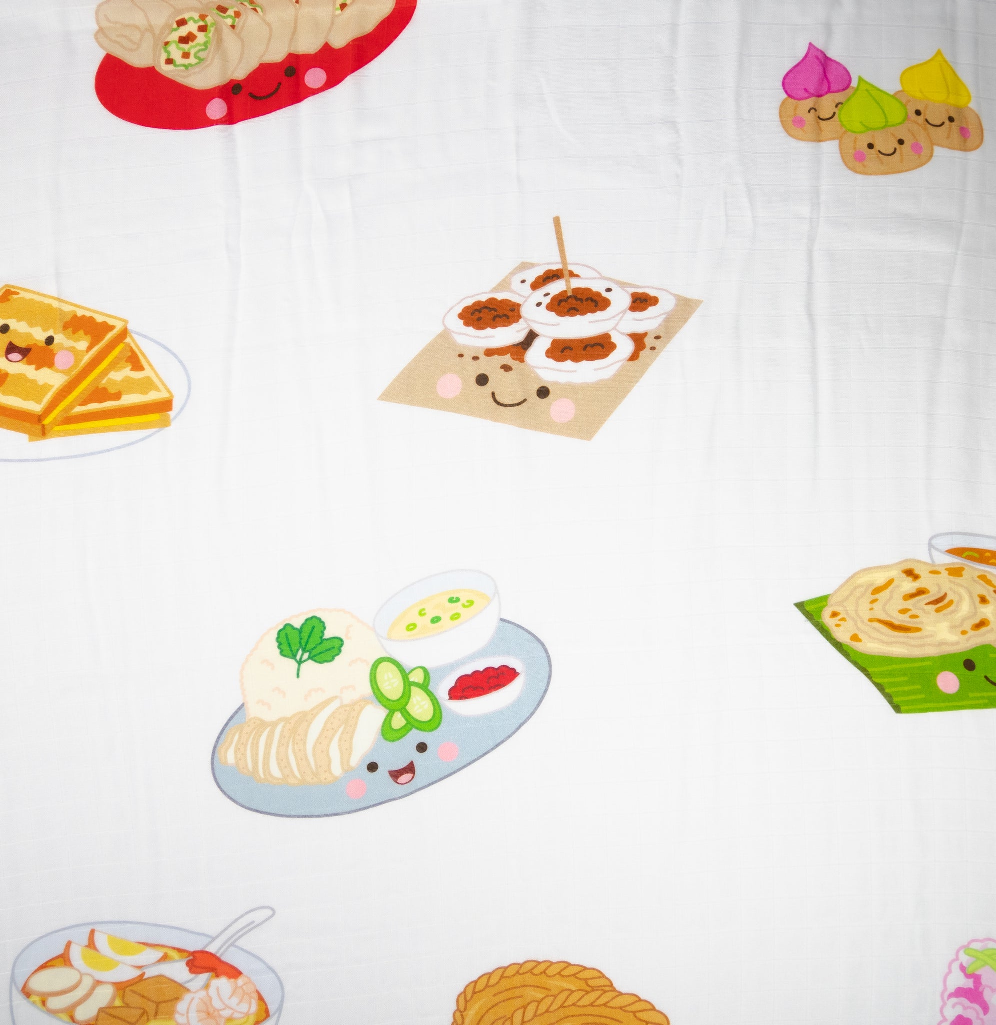 Swaddle / Baby Blanket - Singapore Local Foodies - Little Bearnie 