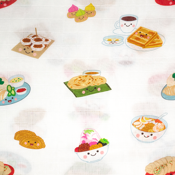 Swaddle / Baby Blanket - Singapore Local Foodies - Little Bearnie 