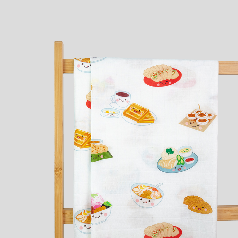 Swaddle / Baby Blanket - Singapore Local Foodies