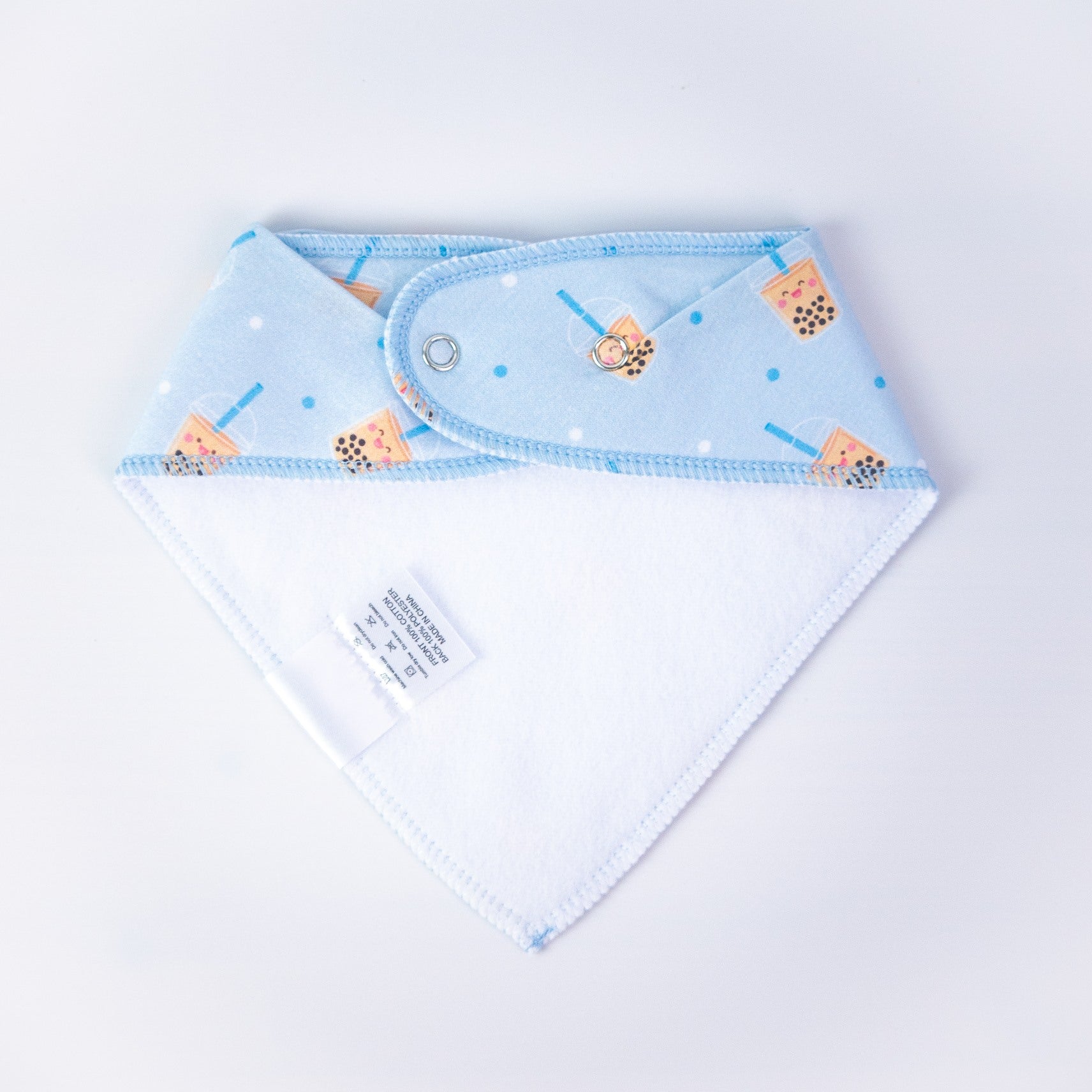 Bandana Drool Bib - Boba (Blue) - Little Bearnie 