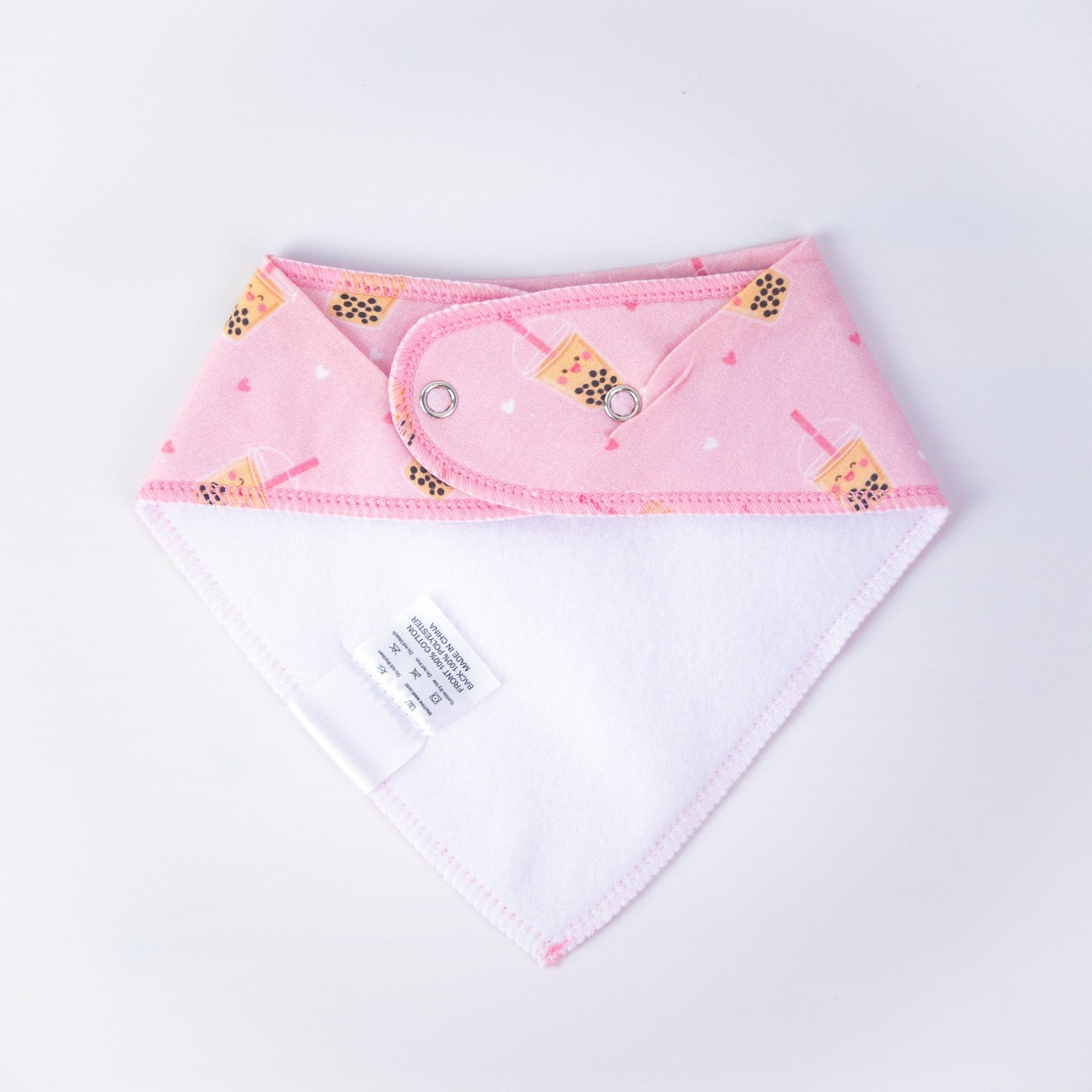 Bandana Drool Bib - Boba (Pink) - Little Bearnie 