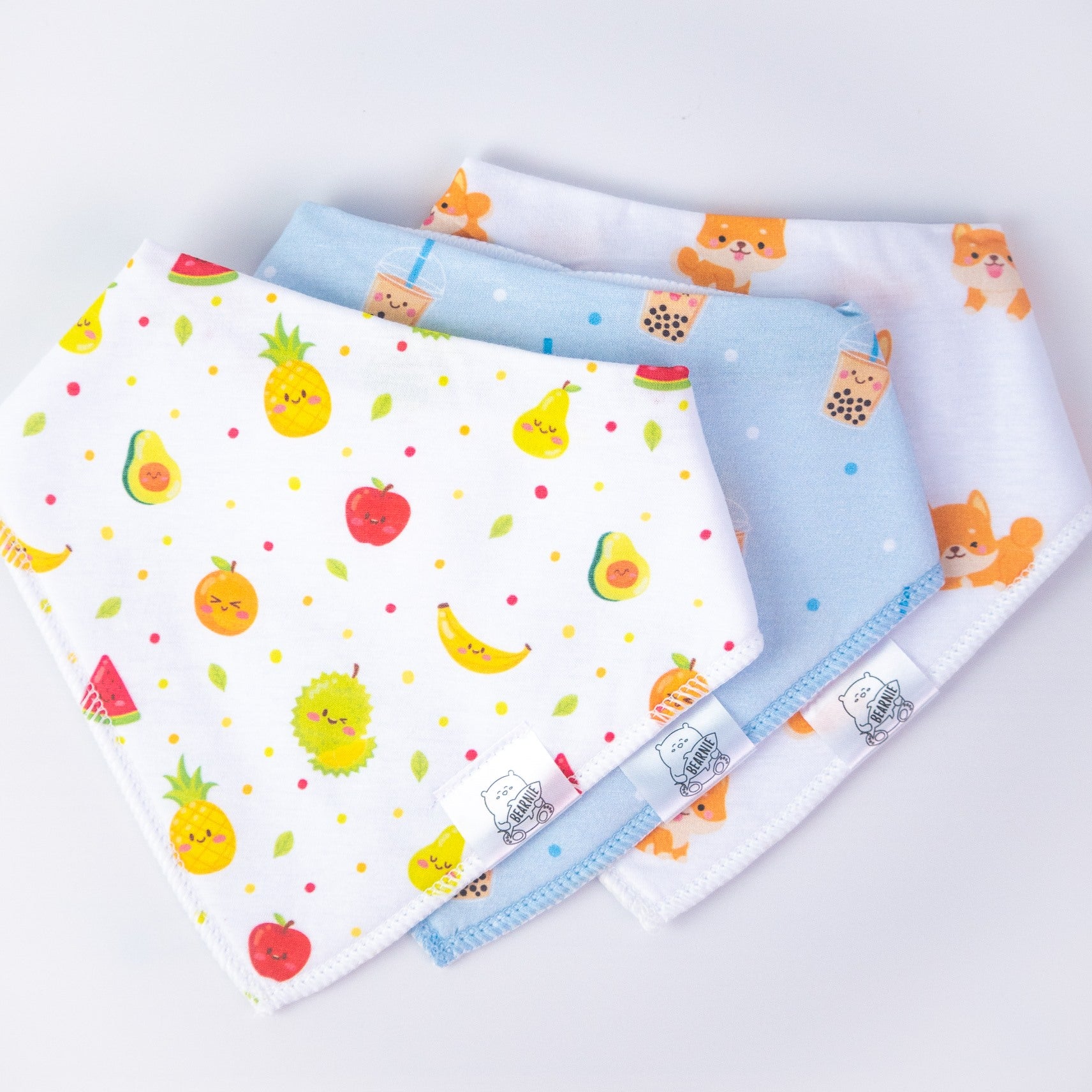 [Bundle of 3] Bandana Drool Bib - Mix & Match - Little Bearnie 