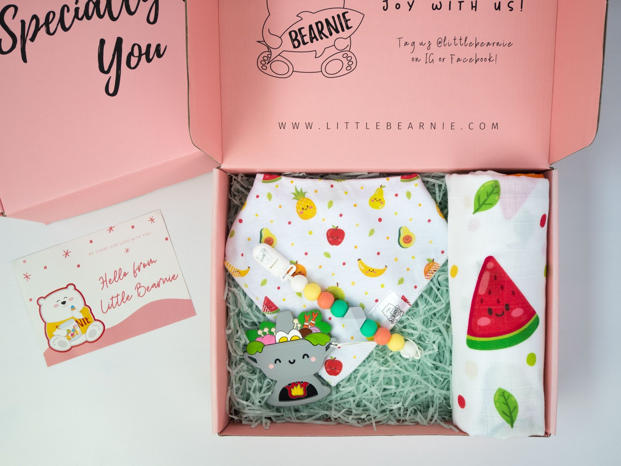 Hello Little One - Baby Premium Gift Set (Fruity Fruits Series) - Little Bearnie 
