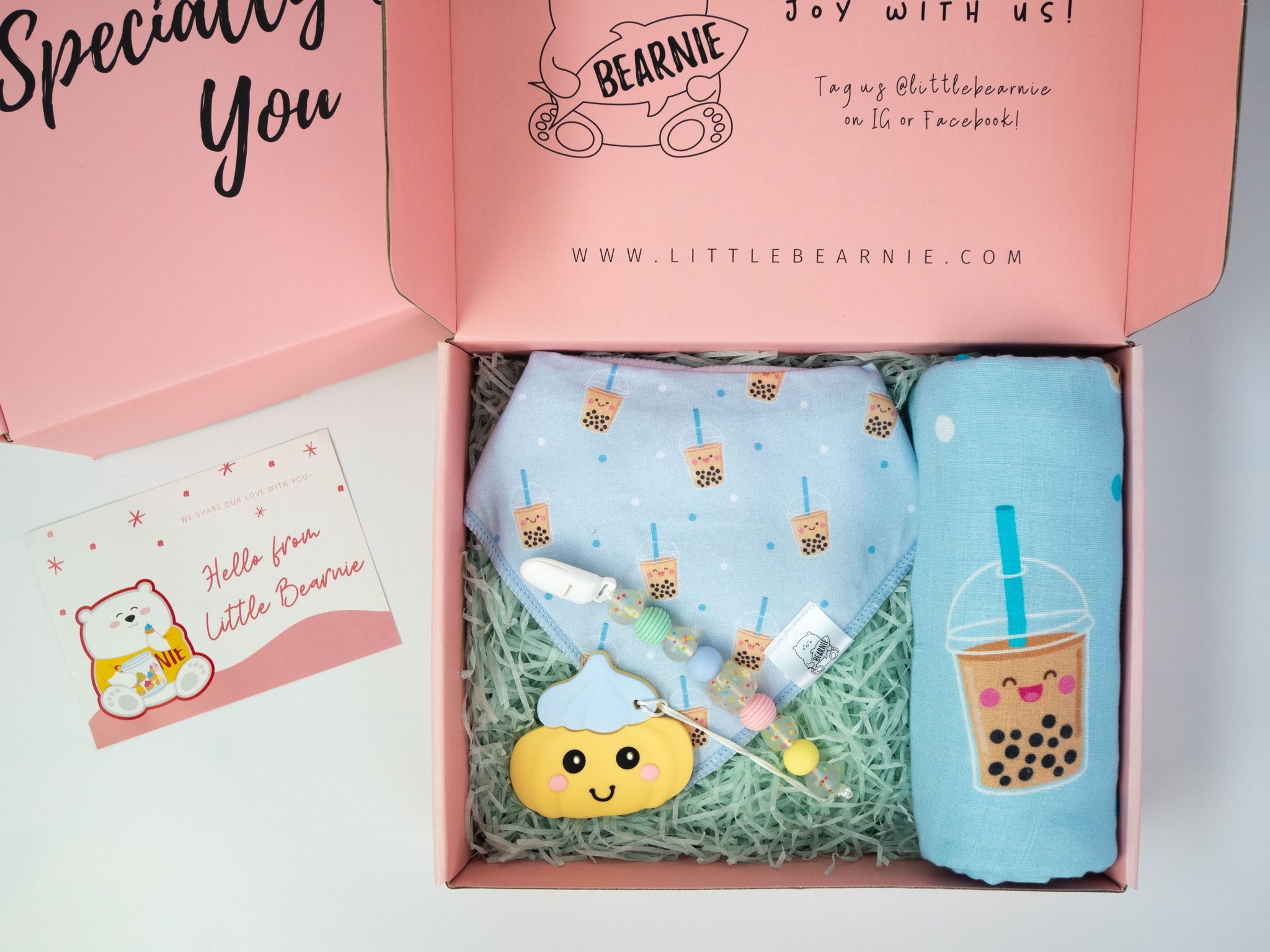 Hello Little One - Baby Premium Gift Set (Boba Blue Series) - Little Bearnie 