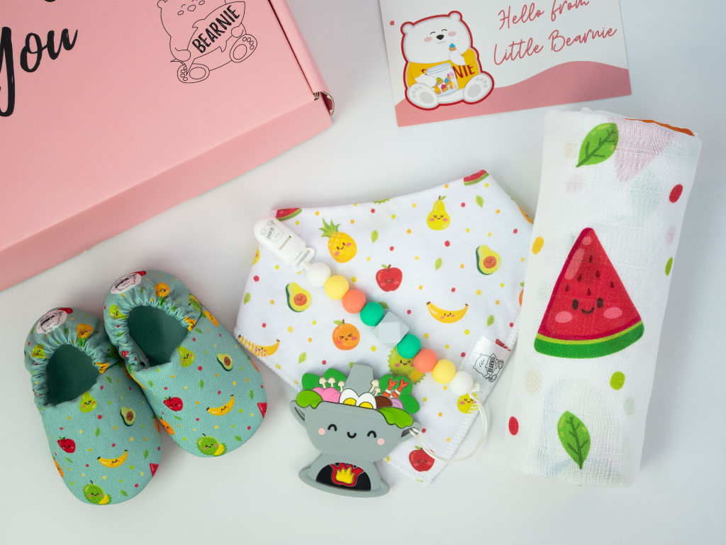 Hello Little One - Baby Luxe Gift Set (Fruity Fruits Series) - Little Bearnie 