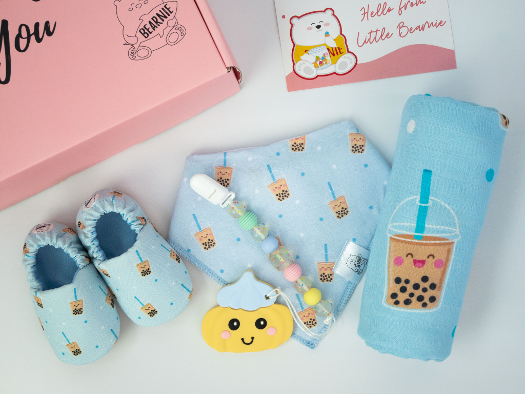 Hello Little One - Baby Luxe Gift Set (Boba Blue Series) - Little Bearnie 