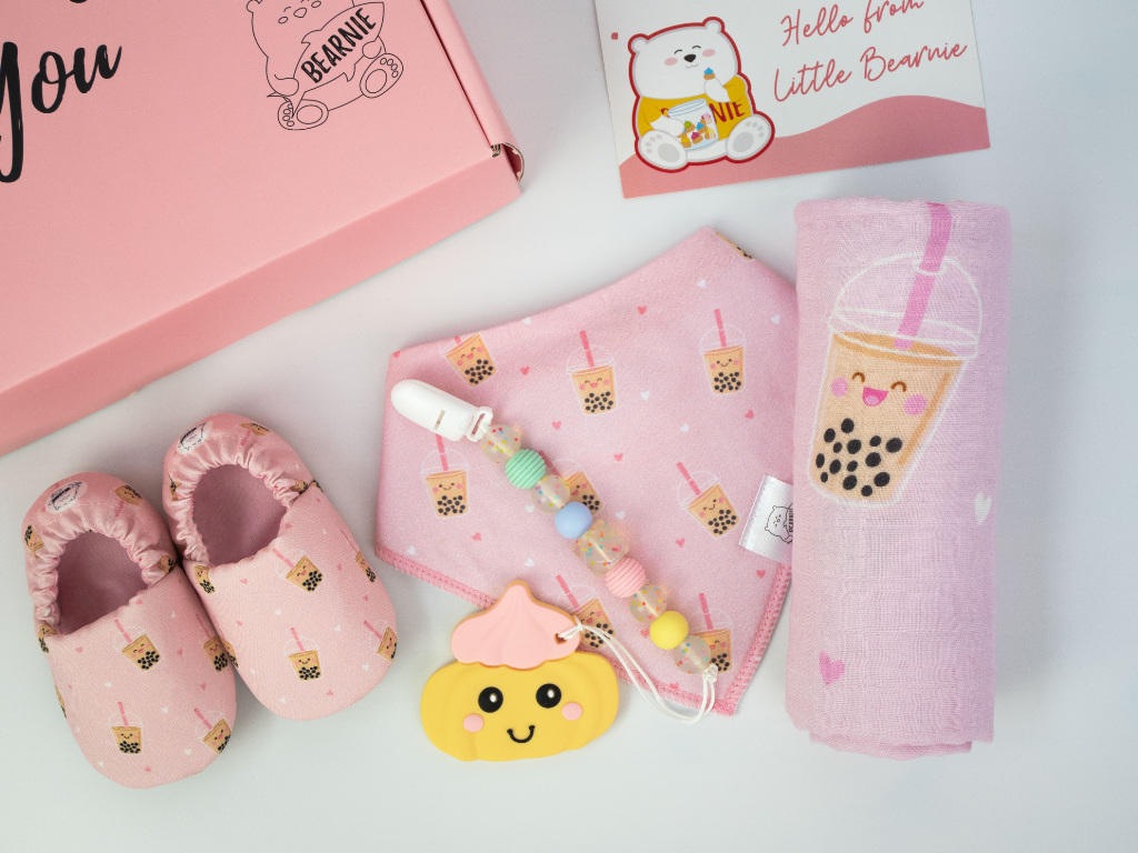 Hello Little One - Baby Luxe Gift Set (Boba Pink Series) - Little Bearnie 