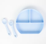 Grow with Bearnie Divider Suction Plate & Utensils Feeding Set - Little Bearnie 