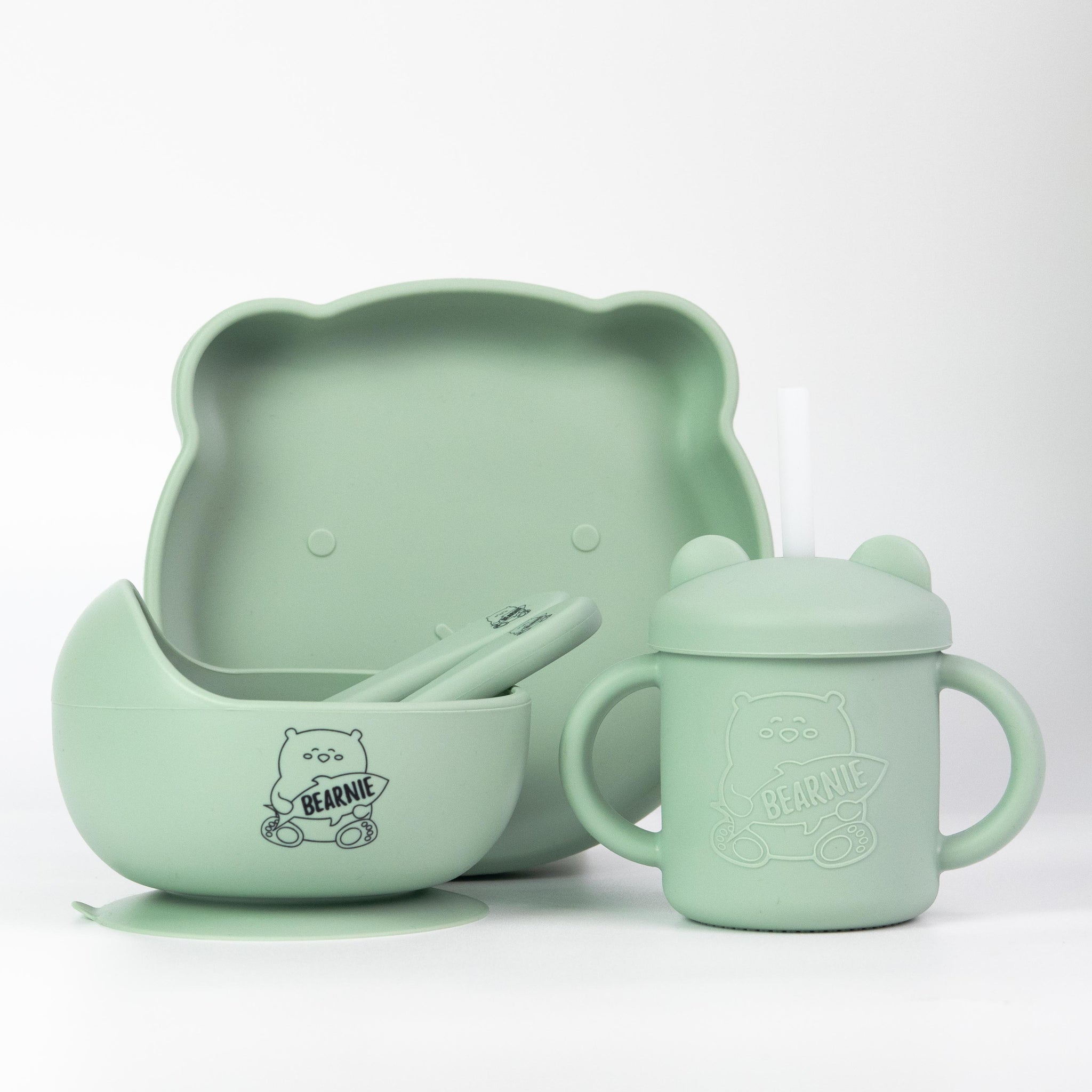 [Bundle of 3] Grow with Bearnie Matching Bowl, Plate & Cup - Little Bearnie 