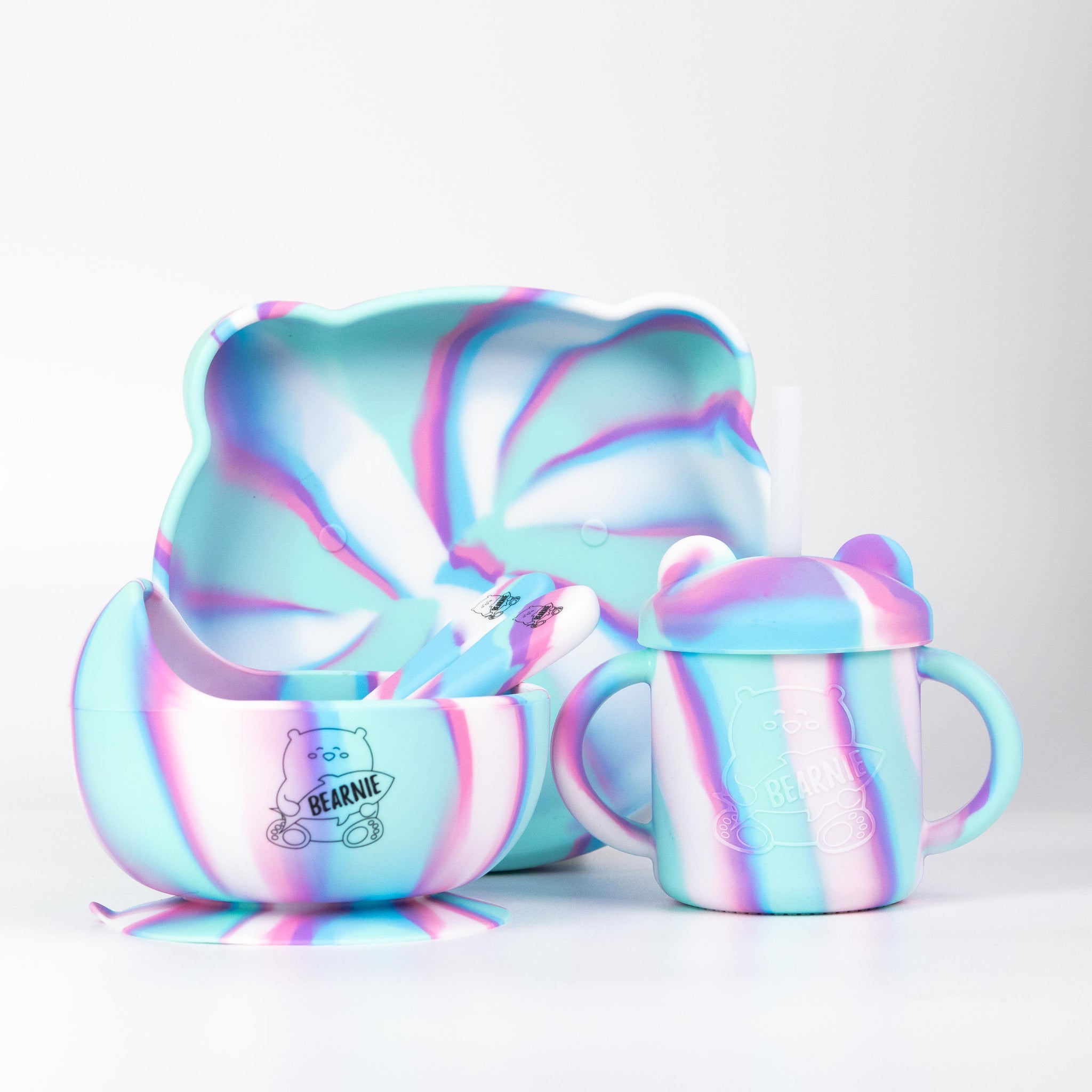 [Bundle of 3] Grow with Bearnie Matching Bowl, Plate & Cup - Little Bearnie 