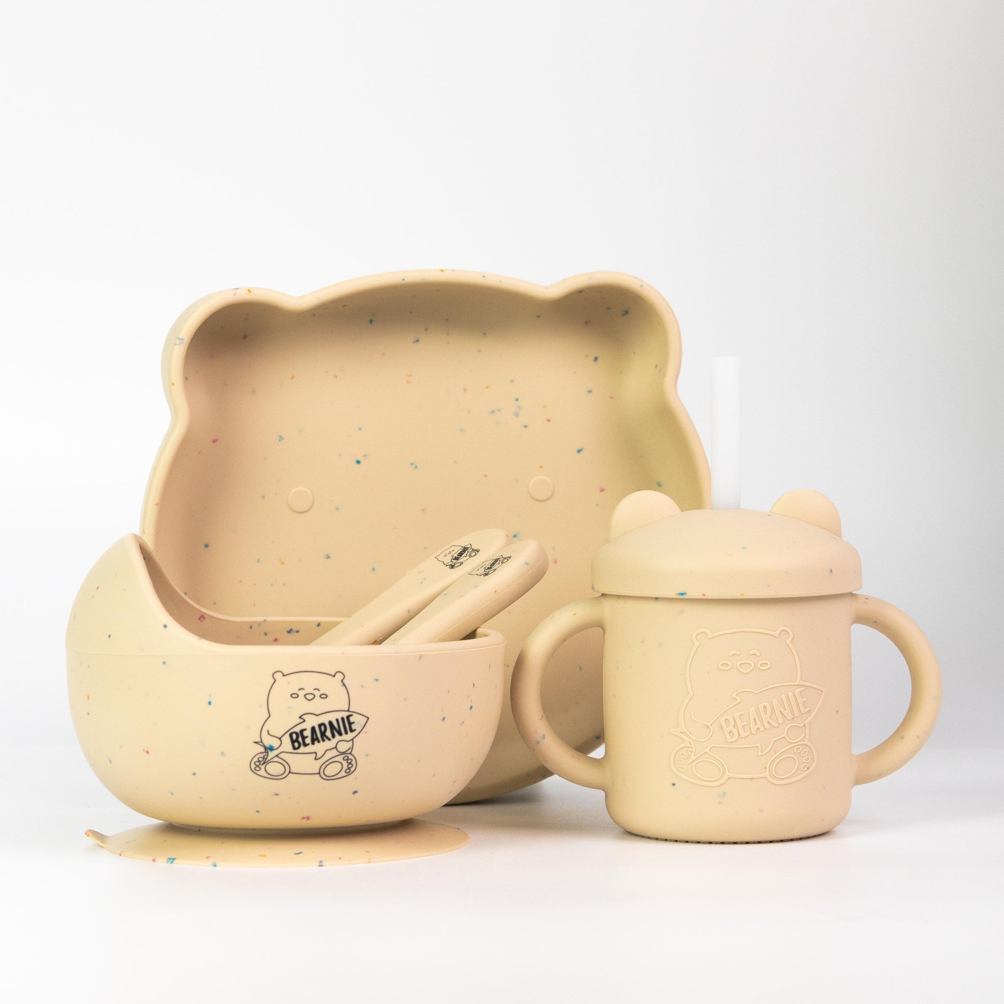 [Bundle of 3] Grow with Bearnie Matching Bowl, Plate & Cup - Little Bearnie 