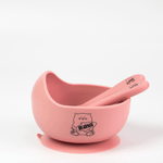 Grow with Bearnie Highback Silicone Bowl & Utensils Feeding Set - Little Bearnie 