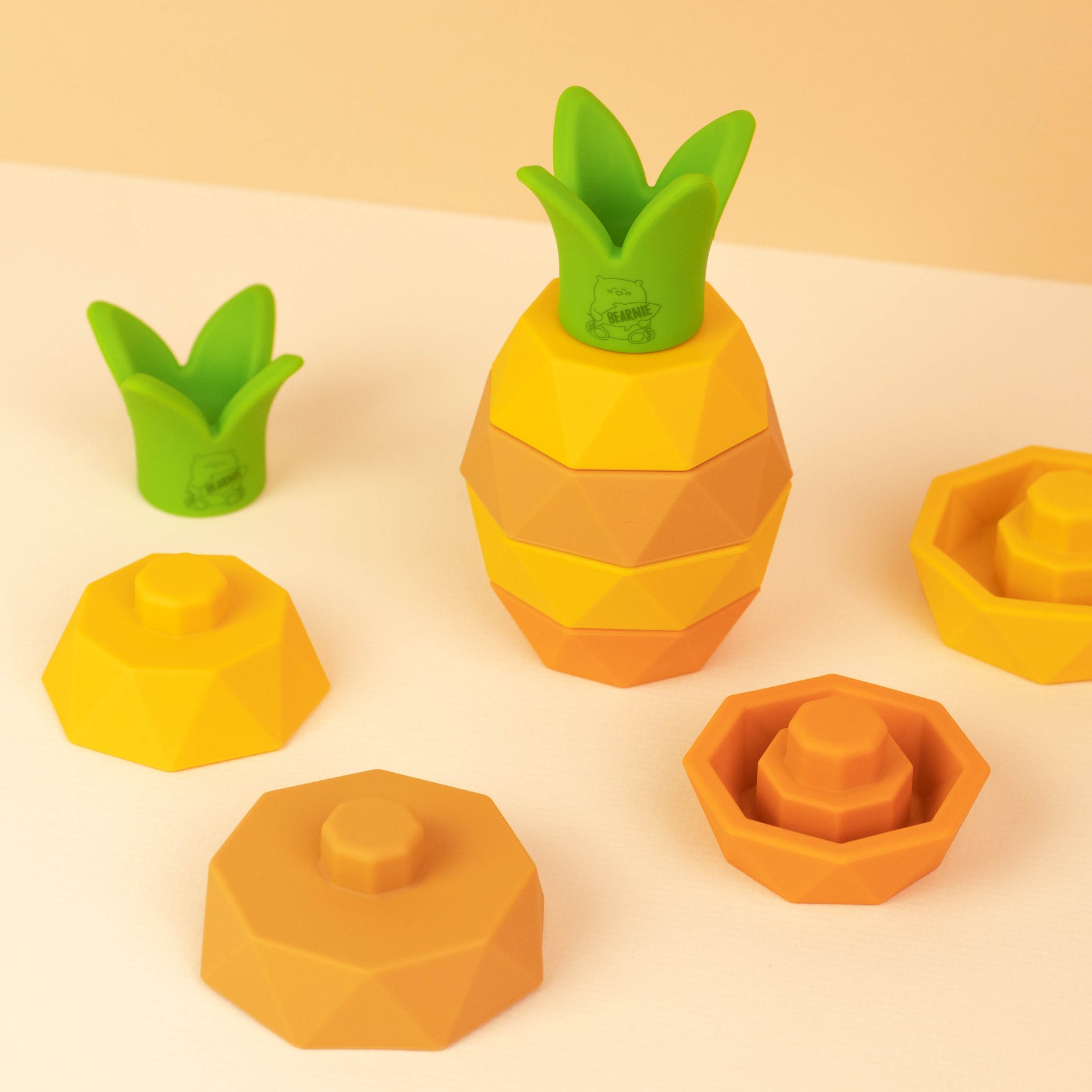 Silicone Stacking Toy - Huat Huat Pineapple - Little Bearnie 