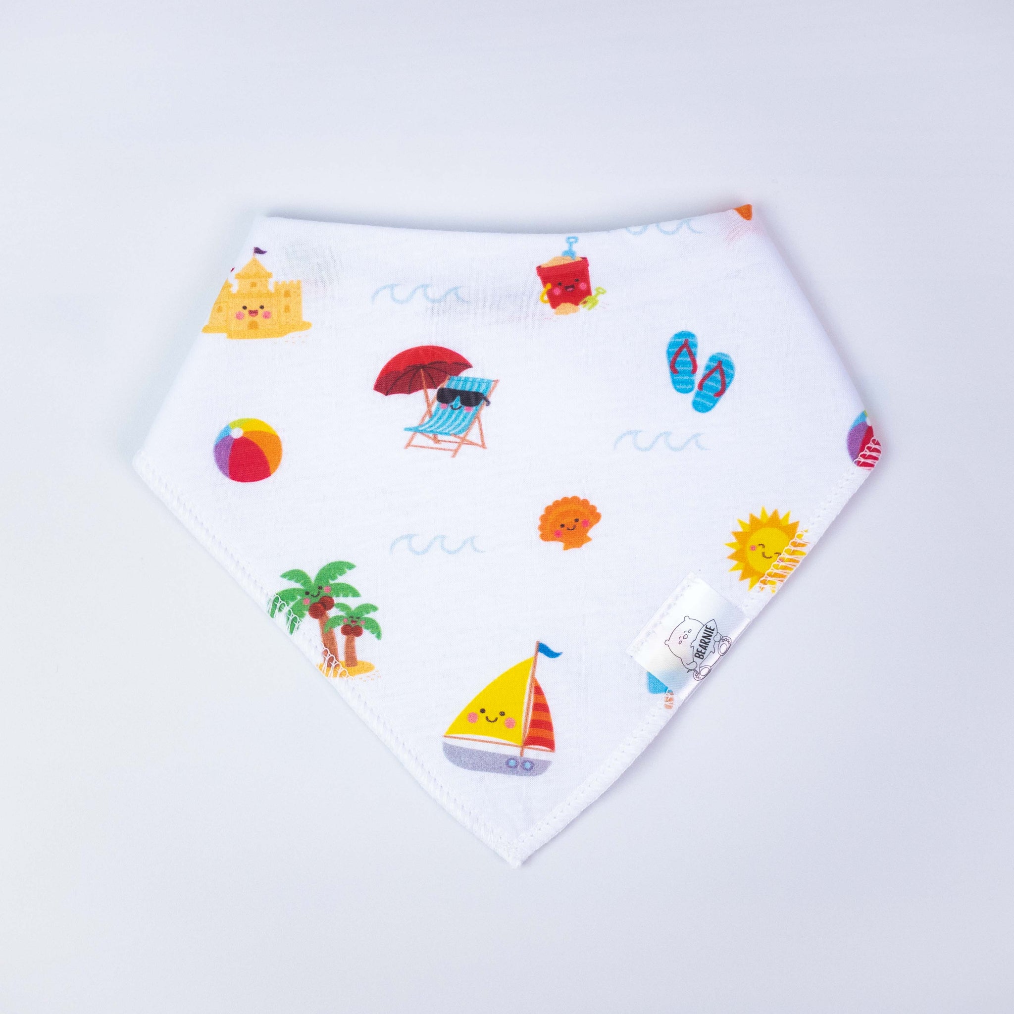 Bandana Drool Bib - Fun Beach Day - Little Bearnie 