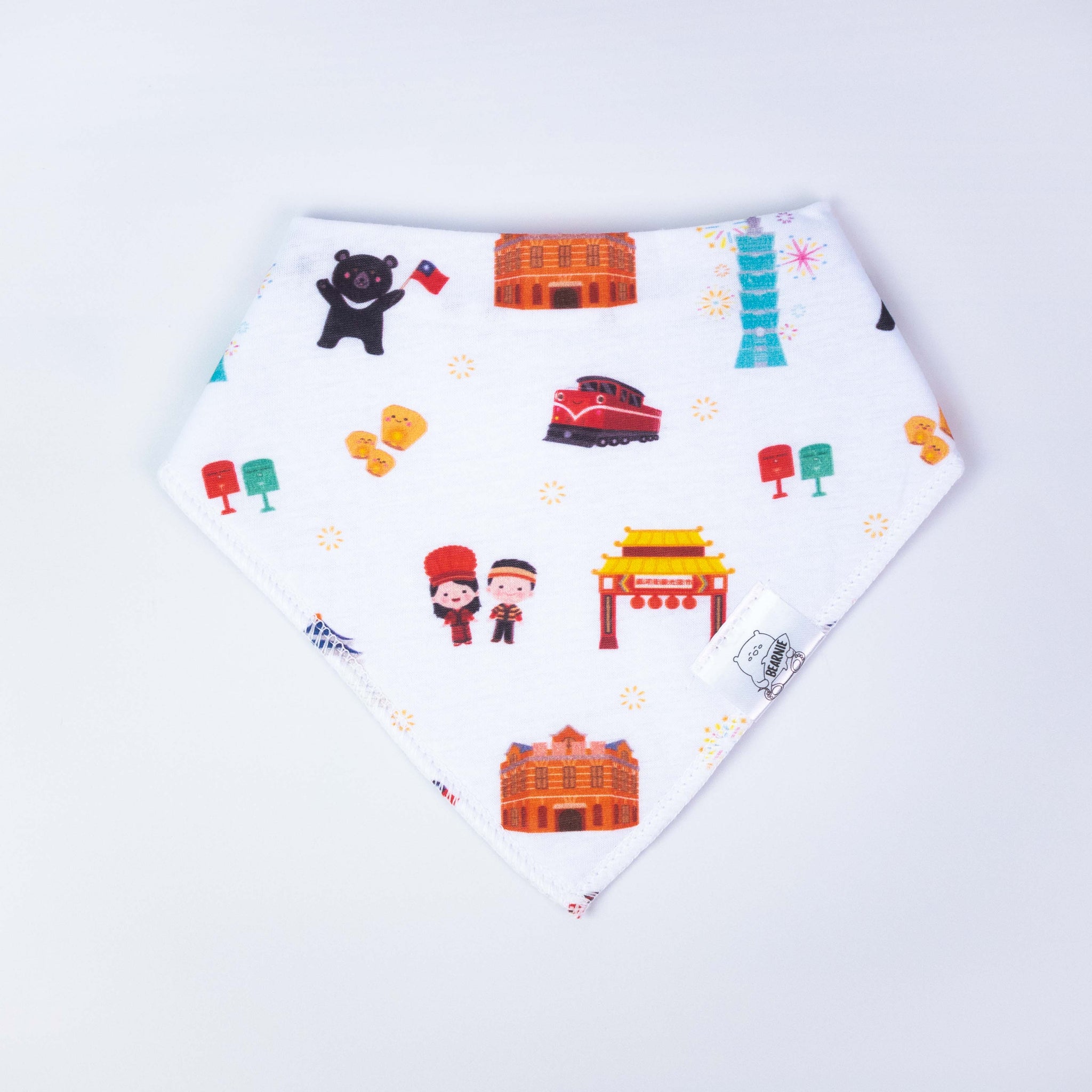 [SALE] Bandana Drool Bib - All About Taiwan - Little Bearnie 