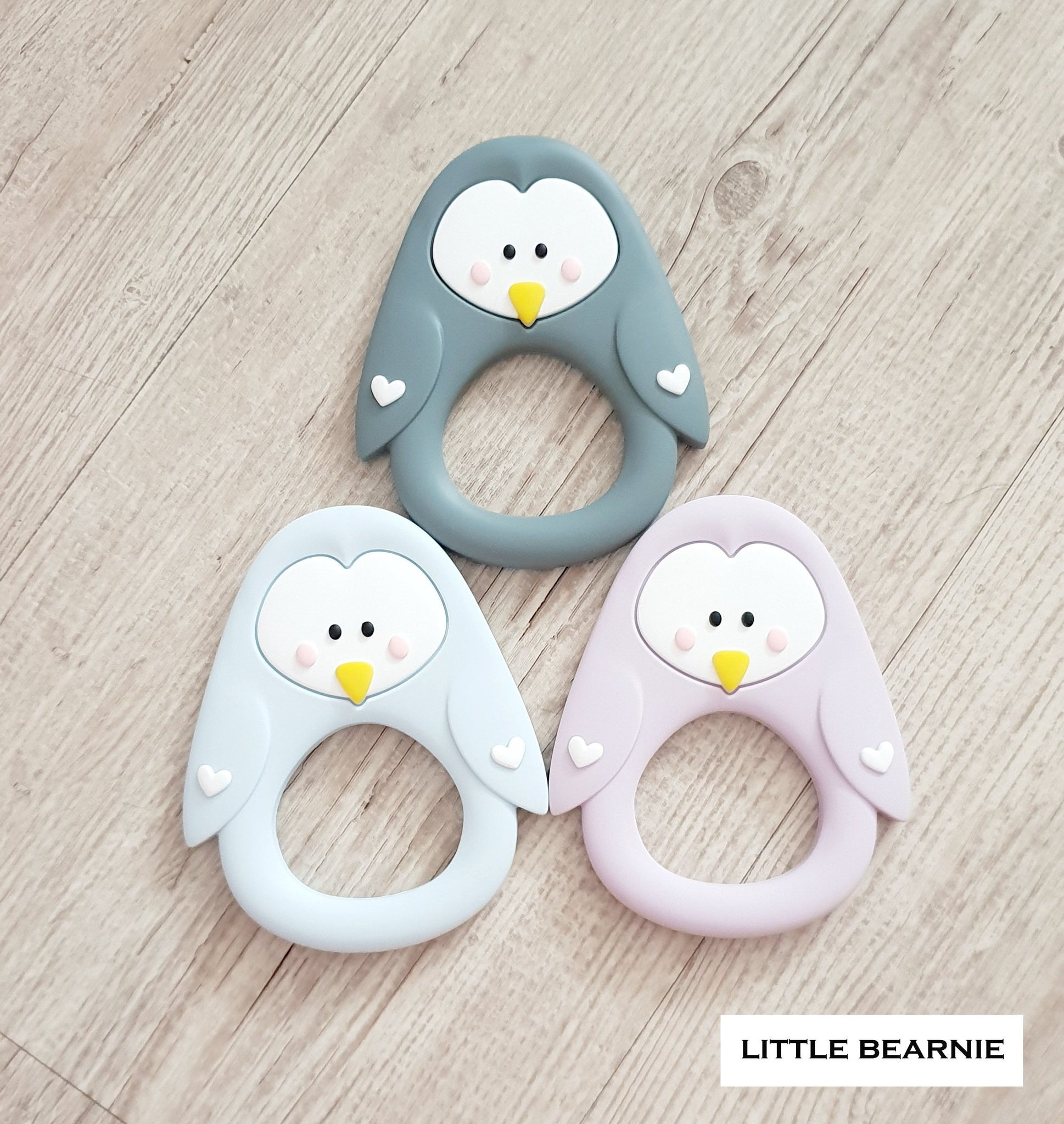 Modern Baby Teether - Lovely Penguin - Little Bearnie 