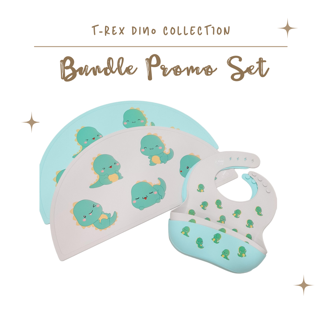 [Bundle] T-Rex Dino Bib & Placemat