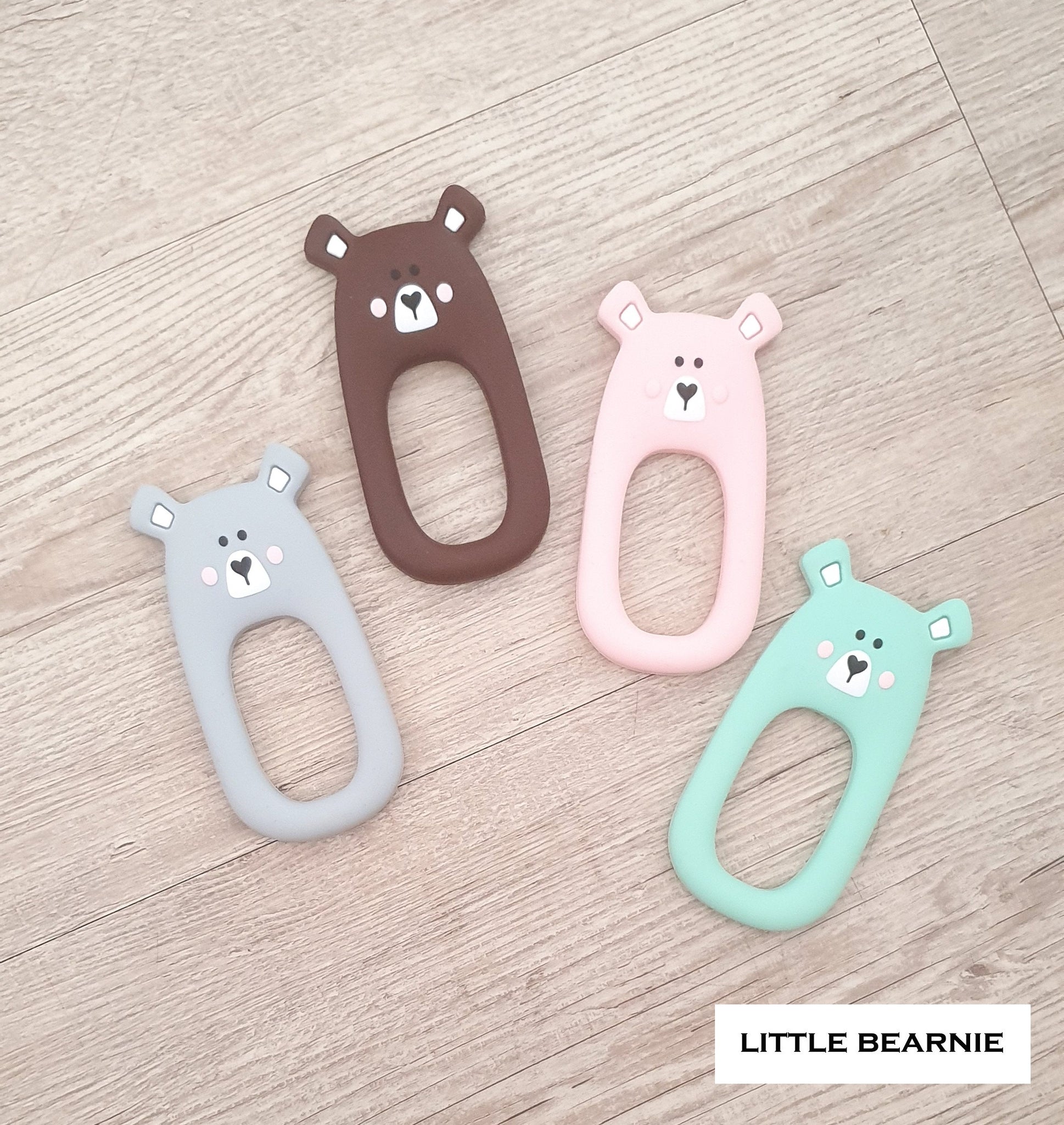 Modern Baby Teether - Shy Bear - Little Bearnie 