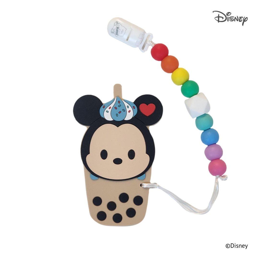 [SALE] Modern Baby Teether Clip Set - Boba Mickey (Rainbow Design)