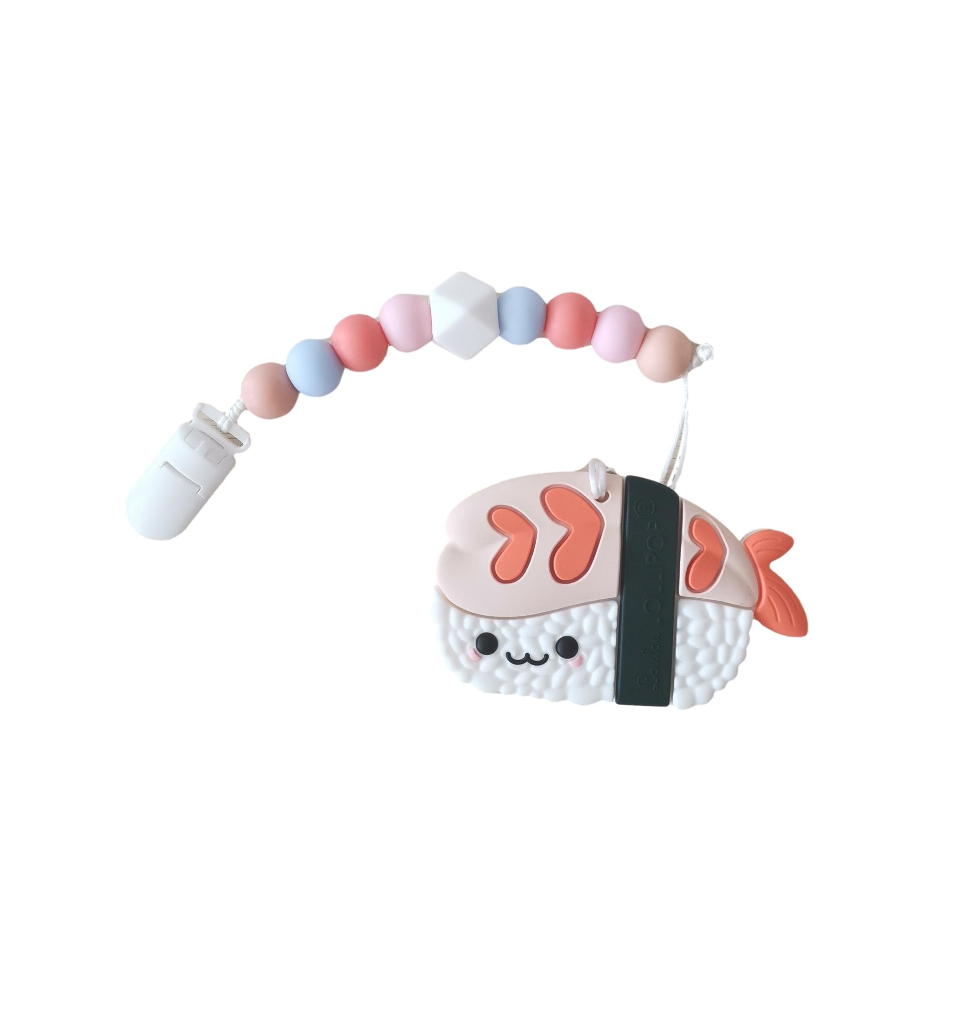 Modern Baby Teether Clip Set - Kawaii Ebi Sushi