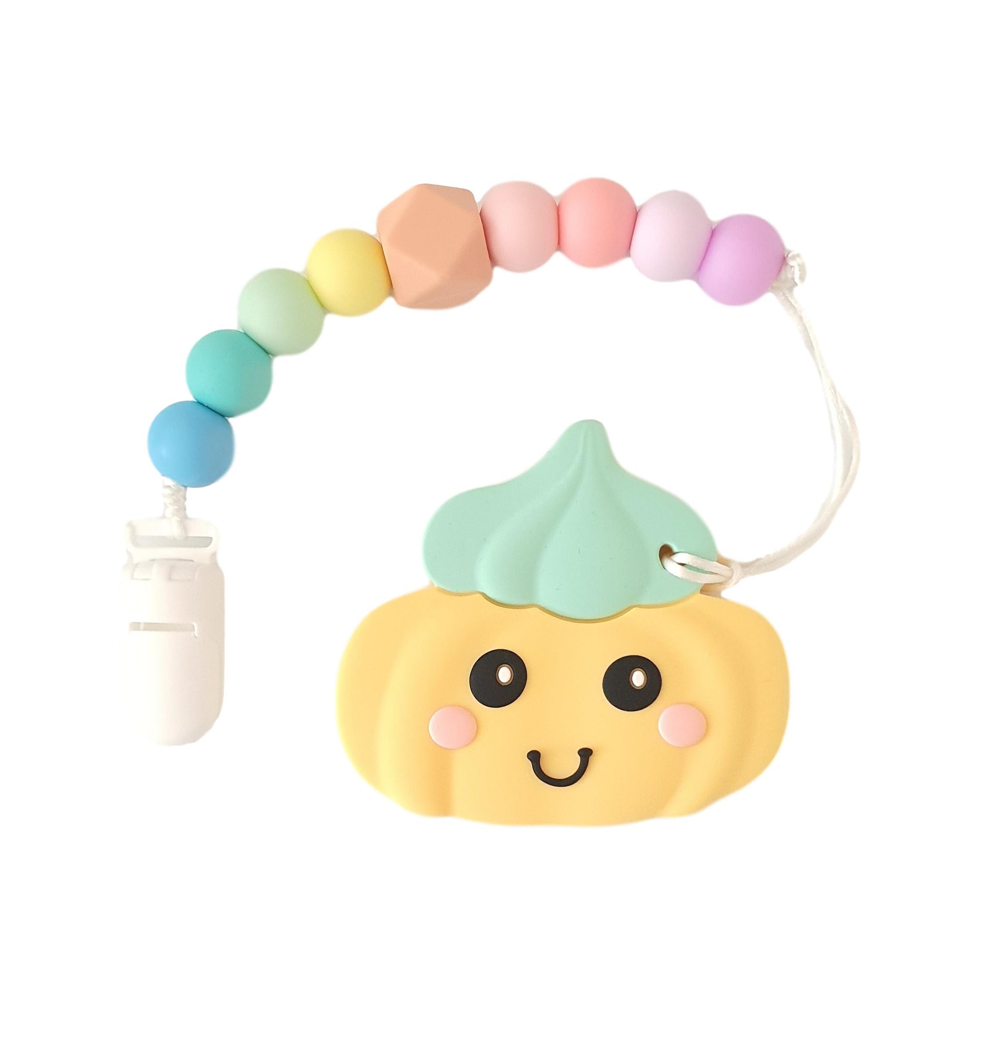 Modern Baby Teether Clip Set - Gem Biscuit (Mint) - Little Bearnie 