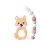 Modern Baby Teether Clip Set - Cutie Shiba (Apricot) - Little Bearnie 